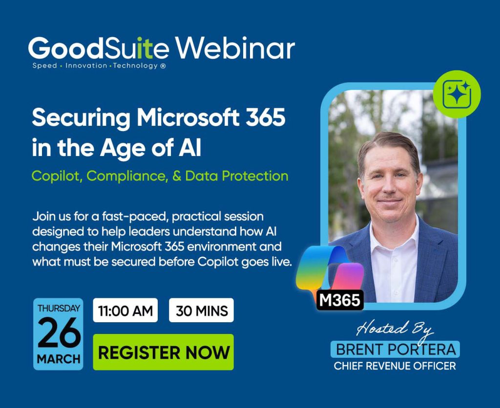 Join our webinar on Securing Microsoft 365 in the Age of AI, hosted by Brent Portera. Discover the latest in M365 security on March 26 at 11:00 AM (30 mins). Register now and see Brent’s photo alongside Microsoft 365 graphics!.